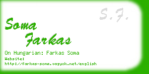 soma farkas business card